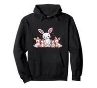 Bunny Mama with Baby Bunnies Pullover Hoodie