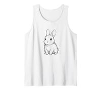 Bunny Minimalist Hand Drawn Sketch Art Tank Top