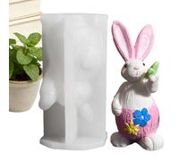 Bunny Mold - 3D Rabbit Casting Ornaments Art Craft | Silicone Resin Mold | Easter Animal Fondant Cake Decorating, Reusable Epoxy Clay Tool, DIY Home Table Holiday Dinner Room Party Wedding Centerpiece