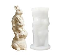 Bunny Mold,3D Silicone Easter Casting Mould | Candle Making Mould | for Cement Plaster Workshops Weekend Activities Craft Enthusiasts Jewelry Maker Designer Festive Projects