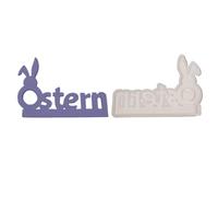 Bunny Molds Set, Plaster Casting Kit, Flexible Epoxy Resin Craft Mould for Holiday Decoration Projects, Seasonal Home Ornaments for Party Favors and Handmade Easter Silicone Letters