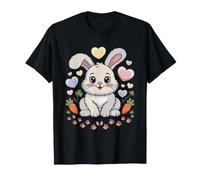 Bunny Mom Lop Eared Rabbit Portrait Line Drawing Art T-Shirt