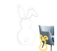 Bunny Neon Light Signs,Bunny Neon Lights,Easter USB with Night Lights with Bunny - Creative Spring Bunny Signs for Bedroom Kids Room Coffee