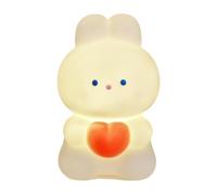 Bunny Night Light, Rabbit Night Lamp, Romantic Bunny Night Light Baby with Heart Lamp, Cute Night Light Kids Lamp Led, Animal PVC Night Light Decor for Children Nursery Bedroom