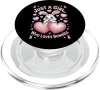 Bunny Obsessed Just A Girl Who Loves Bunnies Fan PopSockets PopGrip for MagSafe
