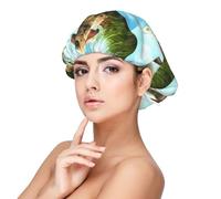 Bunny On The Grass,Adjustable Silk Hair Wrap Adult's Satin Sleeping Cap Hair Women's Elastic Sleep Bonnet