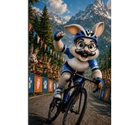 Bunny on Wheels: A Whimsical Hardcover Journal Celebrating Cycling Adventures, Mountain Races, Joyful Bunnies / Rabbits, Outdoor Exploration, Animal Sports, and the Thrill of the Ride