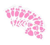 Bunny Paw Prints Clings, Double Sided Easter Decals, 9 Piece Stickers with Reusable Adhesive, Holiday Home Ornament, Seasonal Accent with Fun Style, Indoor Decoration for Kitchen Bedroom