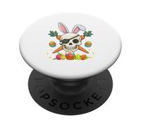 Bunny Pirate Skull Easter Hunting Colorful Chocolate Eggs PopSockets Adhesive PopGrip