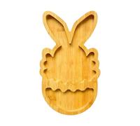 Bunny Plates - Divided Cute Wooden Tableware - Fruit Platter Tray | for Pistachios Watermelon Snacks Candies Fruit Nuts Outdoor Travel Christmas Birthday Event Eating