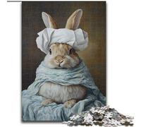 Bunny Playing with Toilet Paper 1000 Piece Jigsaw Puzzles, Educational Games Home Decoration Deal As Gifts for The Whole Family (size 50x75cm)