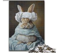 Bunny Playing with Toilet Paper 1000 Piece Jigsaw Puzzles for Teenagers Gifts, Educational Toy Funny Family Games Unique Home Decor (26x38cm)