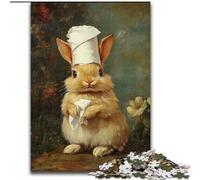 Bunny Playing with Toilet Paper Jigsaws 1000 Pieces for Adults, Learning Educational Toys Family Games Suitable for Desktop Decoration (26x38cm)
