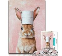 Bunny Playing with Toilet Paper Puzzles 1000 Pieces for Teenagers,Pattern Assembly Fun at Home Activities,Birthday Present,Travel Gifts 75x50cm