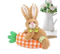 Bunny Plush - 8.66 * 7.48in,Cute Soft Easter Cartoon Doll With Carrot, Adorable Gift Solution | Stress Relief Companio,Rabbit Plush Toy For Children Boys Girls Youth Teens Family Friends