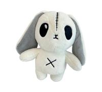 Bunny Plush, 9.84x5.91 Inches Gothic Rabbit Throw Pillow for Creepy Cute Décor, Halloween Toy for Bedroom Living Room Sofa or Office Display 160g Holiday Everyday Style