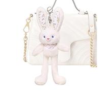 Bunny Plush - Bunny Stuffed | Cuddle Bûnny, 1 Pc Handmade Soft Doll | Interchangeable Ears And Legs Keychain Pendant For Bags Keys Cute Decorative Accessory, Pull-Cord Plush Toy