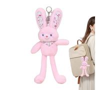 Bunny Plush - Bunny Stuffed | Cuddle Bûnny, 1 Pc Handmade Soft Doll | Interchangeable Ears And Legs Keychain Pendant For Bags Keys Cute Decorative Accessory, Pull-Cord Plush Toy