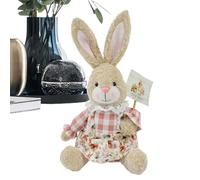 Bunny Plush, Comfortable Size, 18 X 12 X 32cm, Easter Plush Bunny Toy, Cute Cuddly Stuffed Animals, Daily Care Companion, For Family, Kids, And Loved