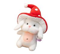 Bunny Plush, Cute Easter Rabbit Stuffed Toy, 9.84 Inch Precision Mushroom Hat Doll, Sturdy High-Density Plush Core, Industrial Strength Comfort Guard with Modern Style, High-Efficiency Cuddle Tool