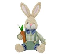 Bunny Plush - Soft Fabric Medium Size | Cute Spring Collectible Stuffed Rabbit Toy Decor | Comfort Cuddle Display Gift Accent For Children Teens Family Bedroom Playroom Nursery Use