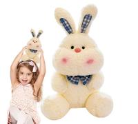 Bunny Plush Stuffed Animal - Adorable Rabbit Cuddle Figure, Smooth Textile Plaything, Huggable Decorative Plush Character, Lightweight Comfort Object, Charming Home Display | Soothing Gift Choice for