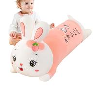 Bunny Plush Toy - Snuggle Doll, Pastel Bunny Pillow, Soft Animal Figure | Long Eared Velvet Texture Character, Oversized Decorative Companion Bedroom Accent Girls, Women, Couples Gift