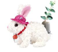 Bunny Plush - Twitch Nose Jumping Pet Bunny | Electronic Pet,for Home Living Room Bedroom Playroom Classroom Nursery Travel Car Seat