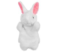 Bunny Puppet Realistic & Cute Animal Hand Puppets with Long Ears for Kids Adults Soft Plush 10 Inch Animal Puppets for Home, Kindergarten, Storytelling