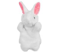 Bunny Puppet Realistic & Cute Animal Hand Puppets with Long Ears for Kids Adults Soft Plush 10 Inch Animal Puppets for Home, Kindergarten, Storytelling Hand