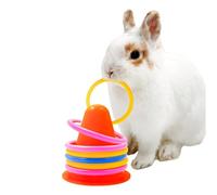 Bunny Puzzle Toy - Boredom Breaker Activity, Multi Tiered Treat Hider with Textured Grasping Edges, Instinctual Foraging Game, Ideal for Chinchilla Hamster Workplace Play Areas