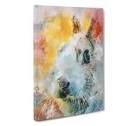 Bunny Rabbit Canvas Print | Gallery Wrapped 30mm Frame Wall Art | 30x20 inches | Ready to Hang | Abstract Animals Picture | Living Room Bedroom Lounge Office