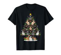 Bunny Rabbit Christmas Tree Lights Decor Pet Animals Xmas T-Shirt
