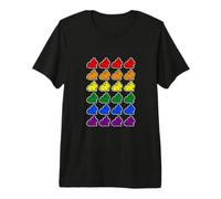 Bunny Rabbit Funny Pixel Art Classic Rainbow LGBT Flag Color Premium T-Shirt
