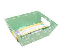 Bunny Rabbit Green Easter Hamper Set - Gift Basket with Cellophane Wrap, Ribbon & Shredded Tissue for Spring & Easter Presents