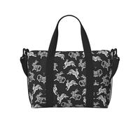 Bunny Rabbit Large Weekender Bag for Travel, Water-Resistant Duffle Bag, Print Adjustable Shoulder Strap,3-5 Day Overnight Bag for Men Women