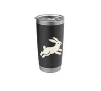 Bunny Rabbit Minimalist Simple Badge Animal Stainless Steel Insulated Tumbler