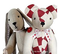 Bunny Rabbit & Patchwork Teddy Memory Bear with Easy Photo Tutorial