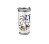 Bunny Rabbit Pilates Workout Exercise Stainless Steel Insulated Tumbler