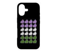 Bunny Rabbit Pixel Art LGBT Gender Queer Flag Colors Case for iPhone 17