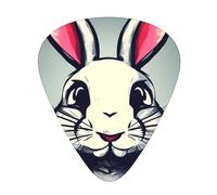 Bunny Rabbit print Celluloid Guitar Plectrums for Acoustic Guitar Bass,Guitar Picks with Organizer Box
