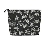 Bunny Rabbit Print Makeup Bag, Toiletry Organizer,One Pack for Multiple Daily Uses, Business Trip Companion