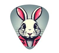 Bunny Rabbit Print Organizer Storage Box Different Thickness Guitar Picks For Acoustic Guitar