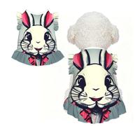 Bunny Rabbit Print Pet Breathable T-Shirt Skirt S