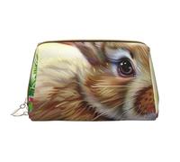 Bunny Rabbit Printed Cosmetic Bags for Women Mom, Large PVC Leather Travel Makeup Bag Cute Gifts Toiletry Bag with Zipper