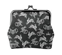 Bunny Rabbit Printing Lightweight Minimalist Wallet, Compact Coin Pouch for Gym Visits and Errands