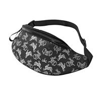 Bunny Rabbit Unisex Sport Casual Crossbody Sling Bag, Lightweight Adjustable Chest Pack with Headphone Jack, Durable Polyester Fabric (All-Over Print)