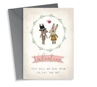 bunny rabbit Valentines Day Card 15255