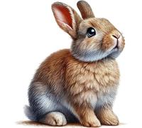 Bunny Rabbit Vinyl Decals, Farm Animal Stickers for Laptop and Tile 11cm | Cover Marks, Opaque Finish, No White Edges, Weatherproof, UK Manufactured, Qty:2, Use on iPad, Car Bumper and Jar