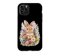 Bunny Rabbit Wildflower Cozy Floral Case for iPhone 11 Pro